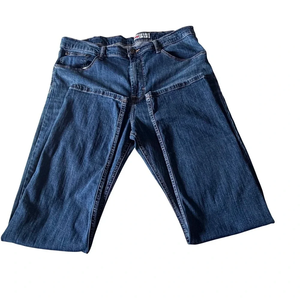 Wrangler Five Star Premium Denim Mens Straight Leg Jeans Dark Wash 38x32 92FNWSK